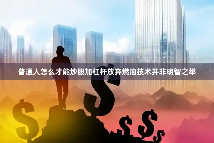 普通人怎么才能炒股加杠杆放弃燃油技术并非明智之举